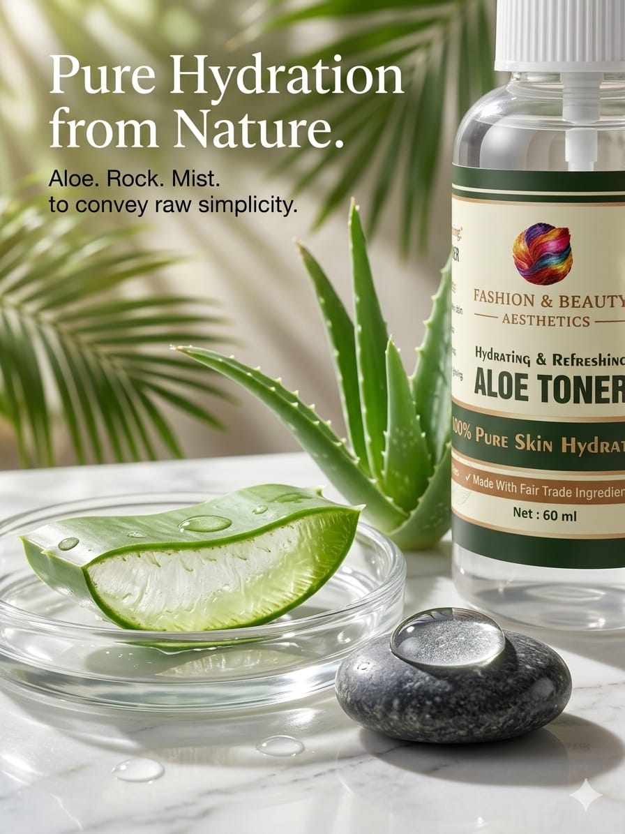 Hydrating and Smoothing ALOE Toner  60ml Fashion and Beauty Aesthetics