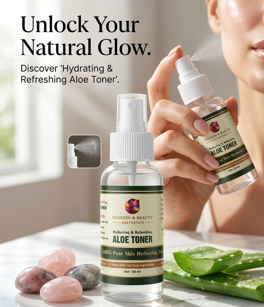 Hydrating and Smoothing ALOE Toner  60ml Fashion and Beauty Aesthetics