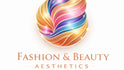Colorful logo with wavy design and 'Fashion & Beauty Aesthetics' text on a white background

