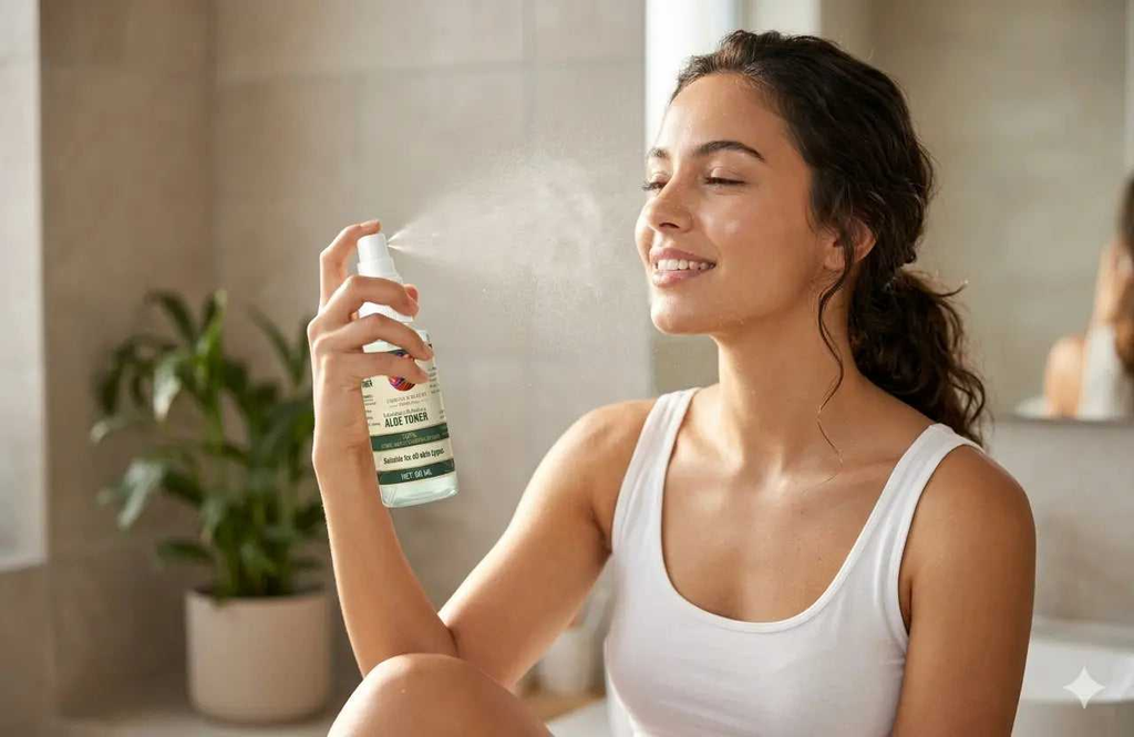 Hydrating and Smoothing ALOE Toner with Organic Aloe Vera 60ml 399 Rs. FACE TONER SKIN CARE Fashion and Beauty Aesthetics Fashion and Beauty Aesthetics
